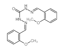 1,3-bis[(2-methoxyphenyl)methylideneamino]urea Structure