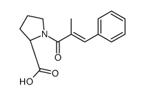 (2S)-1-(2-methyl-3-phenylprop-2-enoyl)pyrrolidine-2-carboxylic acid结构式