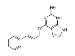 6-(3-phenylprop-2-enoxy)-7H-purin-2-amine结构式