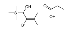 2-bromo-3-methyl-1-trimethylsilylbut-2-en-1-ol,propanoic acid结构式