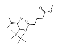 (S)-(+)-pentanedioic acid 2-bromo-1-(tert-butyldimethylsilanyl)-3-methylbut-2-enyl methyl ester Structure