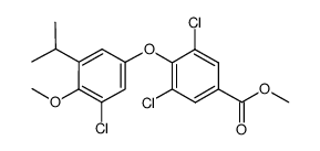 methyl[3,5-dichloro-4-(3-chloro-5-isopropyl-4-methoxyphenoxy)]benzoate结构式