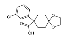 8-(3-Chloro-phenyl)-1,4-dioxa-spiro[4.5]decane-8-carboxylic acid结构式