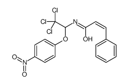 3-phenyl-N-[2,2,2-trichloro-1-(4-nitrophenoxy)ethyl]prop-2-enamide Structure