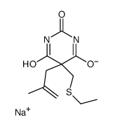 sodium,5-(ethylsulfanylmethyl)-5-(2-methylprop-2-enyl)pyrimidin-3-ide-2,4,6-trione结构式
