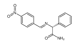 (2R)-2-{[(E)-(4-nitrophenyl)methylidene]amino}-2-phenylacetamide Structure
