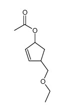 3-Acetoxy-5-aethoxymethyl-cyclopenten-(1) Structure