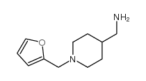 [1-(2-呋喃基甲基)哌啶-4-基]甲胺结构式