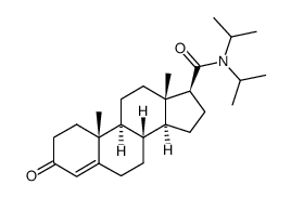 N,N-diisopropyl-3-oxo-4-androstene-17β-carboxamide Structure