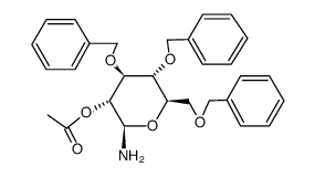 2-O-Acetyl-3,4,6-tri-O-benzyl-β-D-glucopyranosylamine Structure