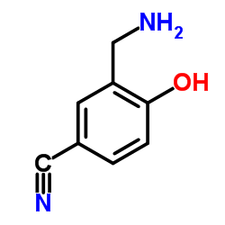 3-(Aminomethyl)-4-hydroxybenzonitrile结构式