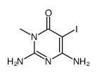 2,6-diamino-5-iodo-3-methylpyrimidin-4(3H)-one Structure