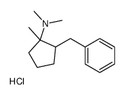 2-benzyl-N,N,1-trimethylcyclopentan-1-amine,hydrochloride Structure