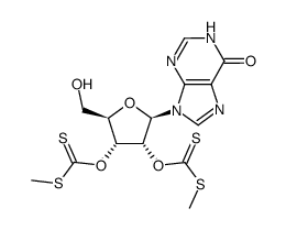 2',3'-bis-O-[(methylthio)thiocarbonyl]inosine结构式