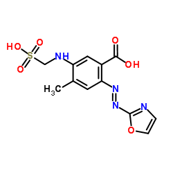 4-甲基-5-(磺甲氨基)-2-(2-噻唑偶氮)苯甲酸结构式
