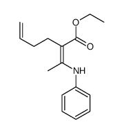 ethyl 2-(1-anilinoethylidene)hex-5-enoate结构式