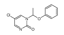 5-chloro-1-(1-phenoxyethyl)pyrimidin-2-one结构式