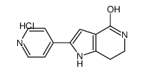 1,5,6,7-四氢-2-(4-吡啶基)-4H吡咯[3,2-c]吡啶-4-酮盐酸盐结构式