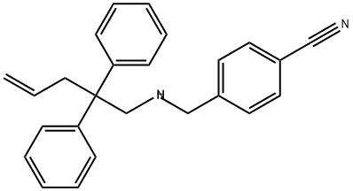 Benzonitrile, 4-[[(2,2-diphenyl-4-penten-1-yl)amino]methyl]-结构式