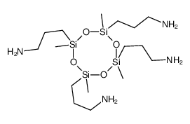 3-[4,6,8-tris(3-aminopropyl)-2,4,6,8-tetramethyl-1,3,5,7,2,4,6,8-tetraoxatetrasilocan-2-yl]propan-1-amine Structure