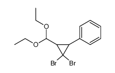 (2,2-dibromo-3-(diethoxymethyl)cyclopropyl)benzene Structure
