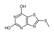 2-(甲硫基)噻唑并[4,5-d]嘧啶-5,7-二醇结构式