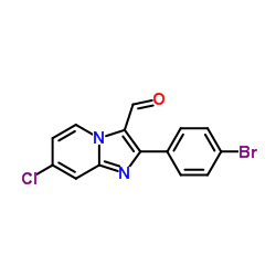 2-(4-Bromophenyl)-7-chloroimidazo[1,2-a]pyridine-3-carbaldehyde Structure