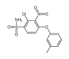 2-chloro-4-(3-methylphenoxy)-3-nitrobenzenesulfonamide Structure