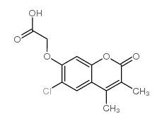 [(6-氯-3,4-二甲基-2-氧代-2H-色烯-7-基)氧基]乙酸结构式