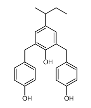 4-butan-2-yl-2,6-bis[(4-hydroxyphenyl)methyl]phenol结构式