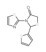 3-(1,3-thiazol-2-yl)-2-thiophen-2-yl-thiazolidin-4-one Structure