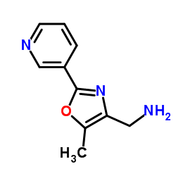 1-[5-Methyl-2-(3-pyridinyl)-1,3-oxazol-4-yl]methanamine结构式