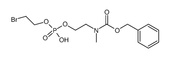 (N-benzyloxy carbonyl-N-methyl-2-aminoethyl)-2-bromethyl-phosphate Structure