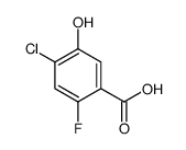 4-chloro-2-fluoro-5-hydroxybenzoic acid结构式