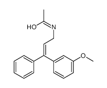 N-[3-(3-methoxyphenyl)-3-phenylprop-2-enyl]acetamide结构式