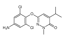 6-(4-amino-2,6-dichlorophenoxy)-4-isopropyl-2-methyl-2H-pyridazin-3-one Structure