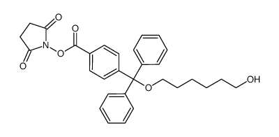 N-succinimidyl-4-[(6-hydroxyhexyloxy)diphenylmethyl]benzoate Structure