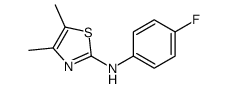 N-(4-fluorophenyl)-4,5-dimethyl-1,3-thiazol-2-amine结构式