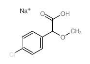 Benzeneacetic acid,4-chloro-a-methoxy-, sodium salt (1:1) structure