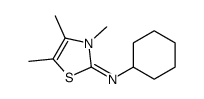 N-cyclohexyl-3,4,5-trimethyl-1,3-thiazol-2-imine结构式