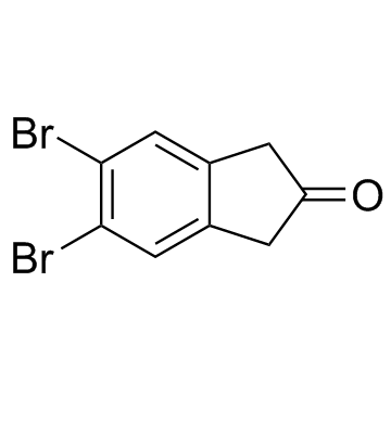 5,6-二溴-2-茚满酮结构式