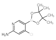 4-氯-5-(4,4,5,5-四甲基-1,3,2-二氧杂环戊硼烷-2-基)吡啶-2-胺结构式