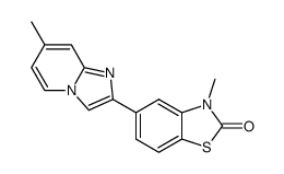 5-(7-Methylimidazo[1,2-a]pyridin-2-yl)-3-methyl-2-benzothiazolinone Structure