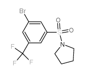 1-((3-Bromo-5-(trifluoromethyl)phenyl)sulfonyl)pyrrolidine Structure