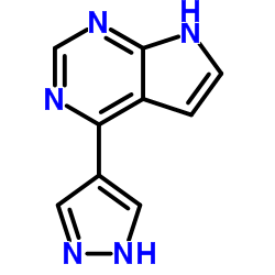 4-(1H-吡唑-4-基)-7H-吡咯并[2,3-d]嘧啶结构式