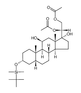 20β-cortol 3-tert-butyldimethylsilyl ether 20,21-diacetate Structure