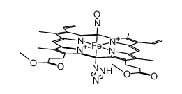 nitrosyl(protoporphyrin IX dimethyl esterato)iron(II) 1,2,4-triazole complex Structure