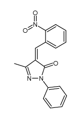 5-methyl-4-(2-nitro-benzylidene)-2-phenyl-2,4-dihydro-pyrazol-3-one结构式