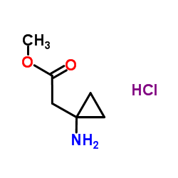 methyl 2-(1-aminocyclopropyl)acetate,hydrochloride Structure