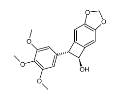 (1S,2R)-2-(3,4,5-Trimethoxy-phenyl)-1,2-dihydro-4,6-dioxa-cyclobuta[f]inden-1-ol Structure